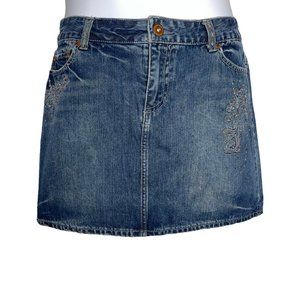 American Eagle Outfitters AEO Embellished Embroidered Mini Skirt Women's 8